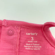 Load image into Gallery viewer, Girls Carters, pink cotton summer top, GUC, size 3 months,  