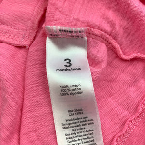 Girls Carters, pink cotton summer top, GUC, size 3 months,  