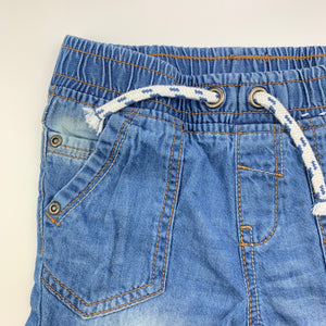 Boys Tu, blue denim shorts, elasticated, GUC, size 2,  