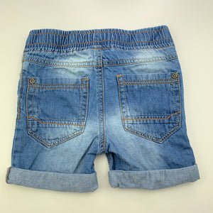 Boys Tu, blue denim shorts, elasticated, GUC, size 2,  