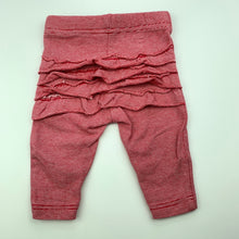 Load image into Gallery viewer, Girls Cotton On, red stripe stretchy ruffle leggings / bottoms, GUC, size 0000,  