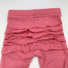 Load image into Gallery viewer, Girls Cotton On, red stripe stretchy ruffle leggings / bottoms, GUC, size 0000,  