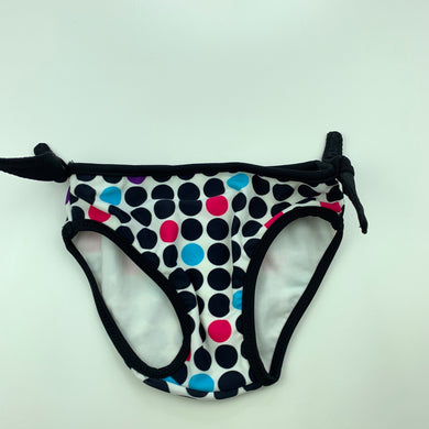 Girls Milky, black & white spot swim bottoms, EUC, size 1,  