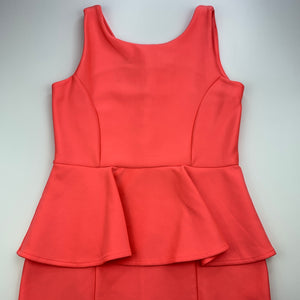 Girls Witchery, stretchy peplum party dress, light mark on waist, FUC, size 12, L: 71cm