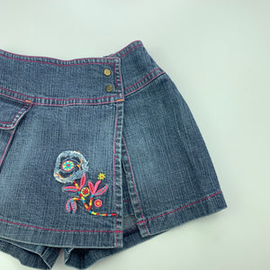 Girls Catimini, stretch denim shorts / skort, elasticated, FUC, size 12 months,  