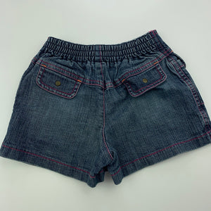 Girls Catimini, stretch denim shorts / skort, elasticated, FUC, size 12 months,  