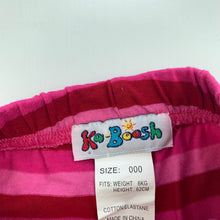 Load image into Gallery viewer, Girls Ka-Boosh, pink stripe stretchy shorts, elasticated, FUC, size 000,  