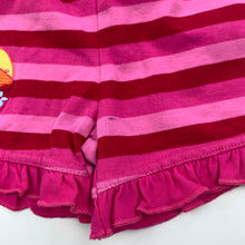 Load image into Gallery viewer, Girls Ka-Boosh, pink stripe stretchy shorts, elasticated, FUC, size 000,  