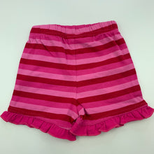 Load image into Gallery viewer, Girls Ka-Boosh, pink stripe stretchy shorts, elasticated, FUC, size 000,  