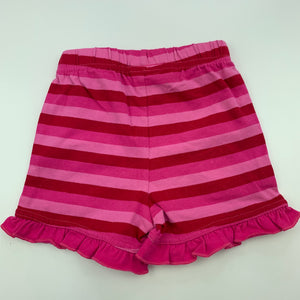 Girls Ka-Boosh, pink stripe stretchy shorts, elasticated, FUC, size 000,  