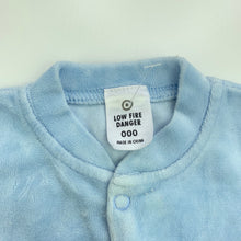 Load image into Gallery viewer, Boys Target, blue velour coverall romper, EUC, size 000,  