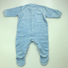 Load image into Gallery viewer, Boys Target, blue velour coverall romper, EUC, size 000,  