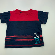 Load image into Gallery viewer, Boys NOW, navy cotton t-shirt / top, FUC, size 1,  