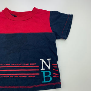 Boys NOW, navy cotton t-shirt / top, FUC, size 1,  