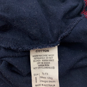 Boys NOW, navy cotton t-shirt / top, FUC, size 1,  