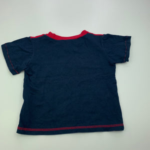 Boys NOW, navy cotton t-shirt / top, FUC, size 1,  