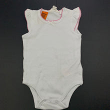 Load image into Gallery viewer, Girls Pumpkin Patch, white cotton bodysuit / romper, GUC, size 000,  