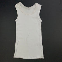 Load image into Gallery viewer, unisex Kids &amp; Co, white cotton singlet top, EUC, size 00,  