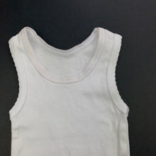 Load image into Gallery viewer, unisex Kids &amp; Co, white cotton singlet top, EUC, size 00,  