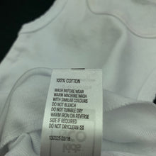 Load image into Gallery viewer, unisex Kids &amp; Co, white cotton singlet top, EUC, size 00,  