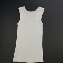 Load image into Gallery viewer, unisex Kids &amp; Co, white cotton singlet top, EUC, size 00,  