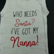 Load image into Gallery viewer, unisex Baby Berry, white cotton Christmas singlet top, GUC, size 000,  