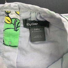 Load image into Gallery viewer, Girls Baby Gap, lined lightweight cotton top, apples, GUC, size 000,  
