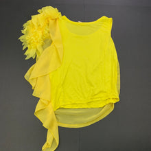 Load image into Gallery viewer, Girls yellow, ruffle party top, FUC, size 6-7,  