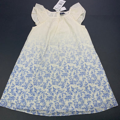 Girls GAP, lined lightweight cotton floral dress, NEW, size 4, L: 57cm