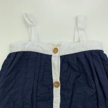 Load image into Gallery viewer, Girls MIANN &amp; Co, lined navy &amp; white cotton summer dress, FUC, size 3, L: 56cm