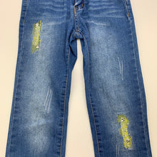 Load image into Gallery viewer, Girls REDTAG, distressed stretch denim jeans, adjustable, Inside leg: 53.5cm, EUC, size 5-6,  