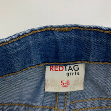 Load image into Gallery viewer, Girls REDTAG, distressed stretch denim jeans, adjustable, Inside leg: 53.5cm, EUC, size 5-6,  