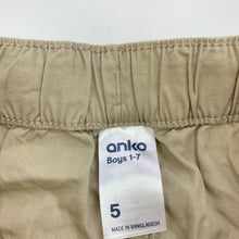 Load image into Gallery viewer, Boys Anko, lightweight cotton shorts, elasticated, EUC, size 5,  