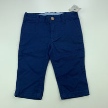 Load image into Gallery viewer, Boys Carters, navy stretch cotton pants, adjustable, NEW, size 00,  
