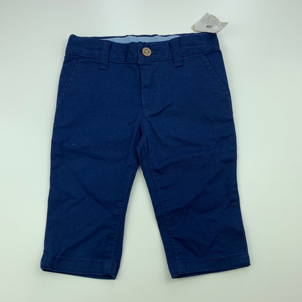 Boys Carters, navy stretch cotton pants, adjustable, NEW, size 00,  