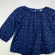 Load image into Gallery viewer, Girls H&amp;T, navy lightweight long sleeve top, GUC, size 1,  