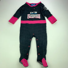 Load image into Gallery viewer, Girls PRA, V8 Supercars cotton coverall / romper, GUC, size 1,  