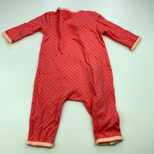 Girls Tiny Little Wonders, pink cotton romper, GUC, size 000,  