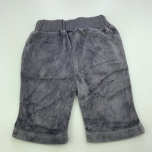 Load image into Gallery viewer, Girls Tiny Little Wonders, grey velour pants / bottoms, elasticated, GUC, size 000,  