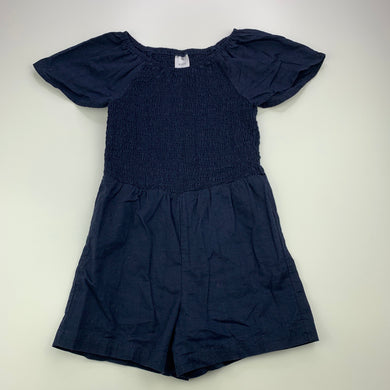 Girls Target, navy lined cotton playsuit, EUC, size 5,  
