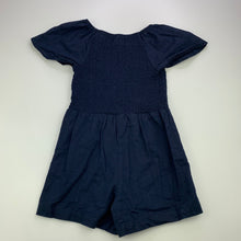 Load image into Gallery viewer, Girls Target, navy lined cotton playsuit, EUC, size 5,  