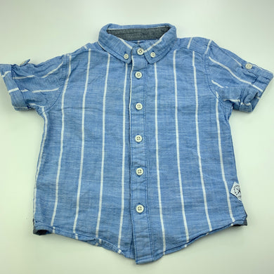 Boys Target, blue cotton short sleeve shirt, GUC, size 2,  