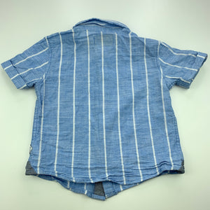 Boys Target, blue cotton short sleeve shirt, GUC, size 2,  