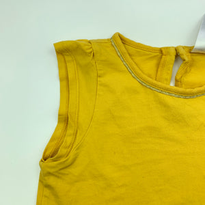 Girls Carters, yellow stretchy summer top, FUC, size 8,  