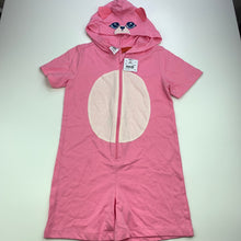 Load image into Gallery viewer, Girls Neon, cotton hooded all-in-one pyjamas, NEW, size 4,  