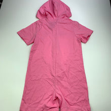 Load image into Gallery viewer, Girls Neon, cotton hooded all-in-one pyjamas, NEW, size 4,  