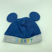 Load image into Gallery viewer, Boys Disney, Mickey Mouse cotton lined hat / beanie, EUC, size 000,  