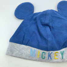 Load image into Gallery viewer, Boys Disney, Mickey Mouse cotton lined hat / beanie, EUC, size 000,  