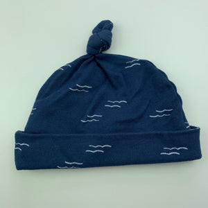 unisex Anko, navy cotton hat / beanie, EUC, size 000,  