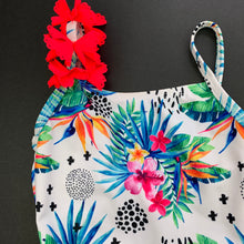 Load image into Gallery viewer, Girls Minoti, colourful floral swim one-piece, GUC, size 0,  